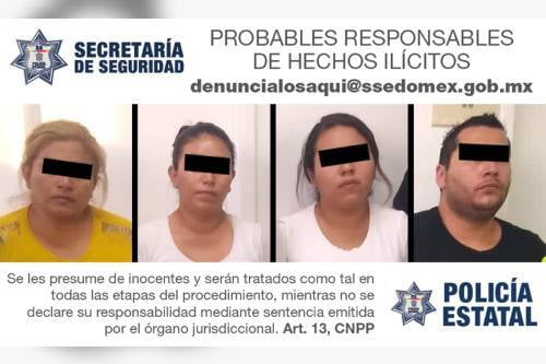 Video: Detienen en Toluca a un hombre y tres mujeres armados y en auto robado